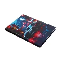 Блокнот А6, 64 листа в клетку Sportcar, твёрдая обложка, матовая ламинация, выборочный лак