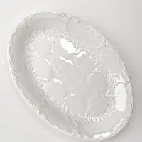 Блюдо сервировочное &laquo;Флоренция&raquo;, 25&times;17.5&times;2 см, фарфор, белое