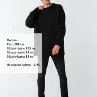 Джемпер оверсайз унисекс Stated в сумке, черный, размер L/XL