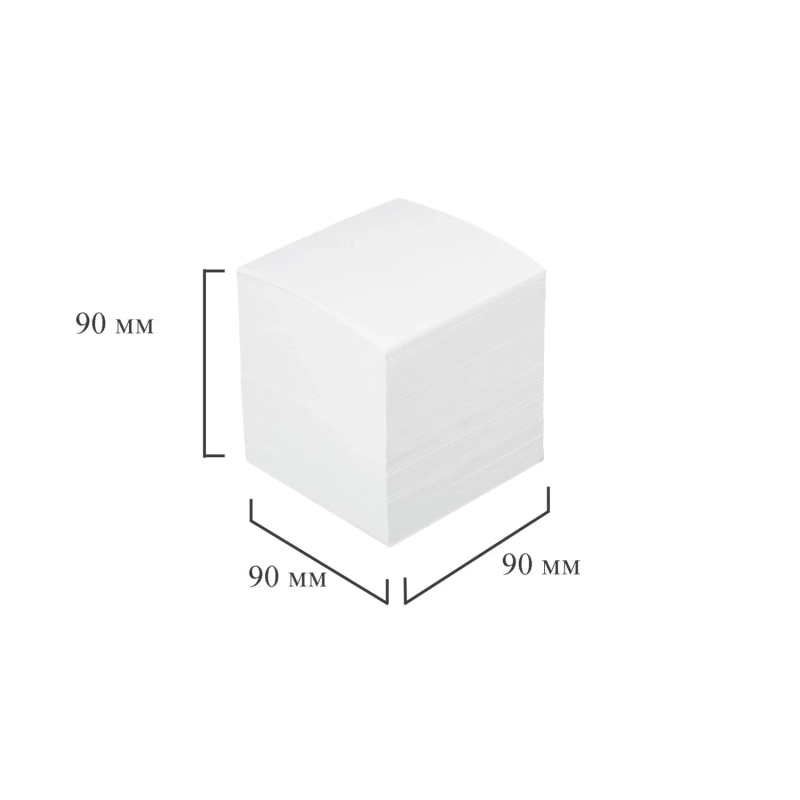 Блок для записей ATTACHE запасной 9х9х9 белый блок 80г, 3штуки/спайка