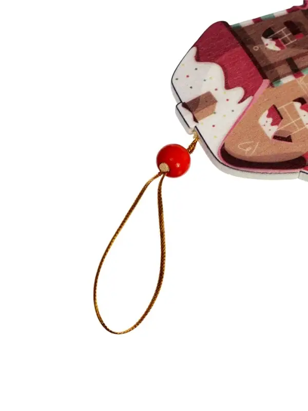 Елочная игрушка деревянная Лесная мастерская &laquo;Дом пряник&raquo;, 0.5&times;7&times;7 см