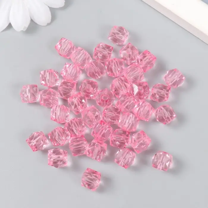 Бусины пластик «Кристалл многогранник. Тёплый розовый», прозрачный, набор 20 г, 1×1×1 см Бусины пластик «Кристалл многогранник. Тёплый розовый», прозрачный, набор 20 г, 1×1×1 см
