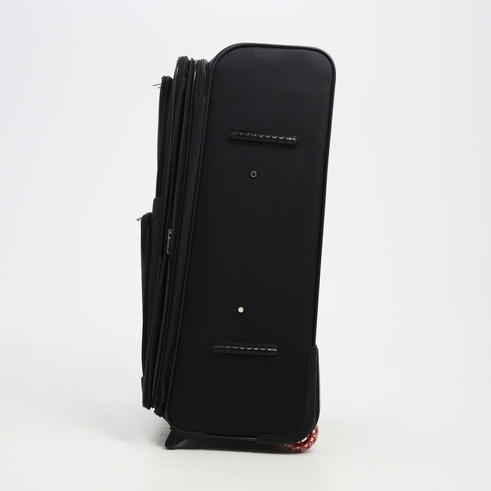 Чемодан большой 95 л (L), отдел на молнии, с расширением, кодовый замок, 3 колеса, 2 наружных кармана, цвет чёрный Чемодан большой 95 л (L), отдел на молнии, с расширением, кодовый замок, 3 колеса, 2 наружных кармана, цвет чёрный