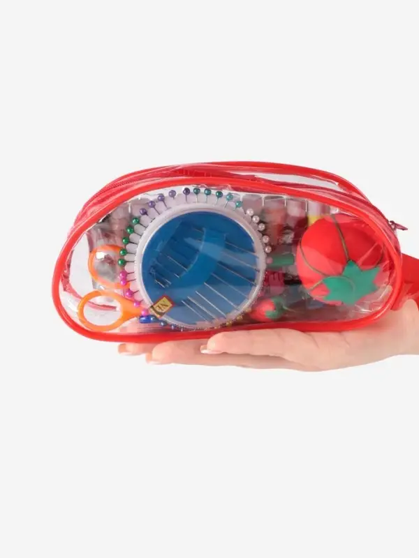 Швейный набор, 74 предмета, в сумочке ПВХ, МИКС