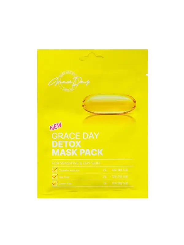 Маска тканевая для лица Grace Day, детокс, 27 мл Маска тканевая для лица Grace Day, детокс, 27 мл