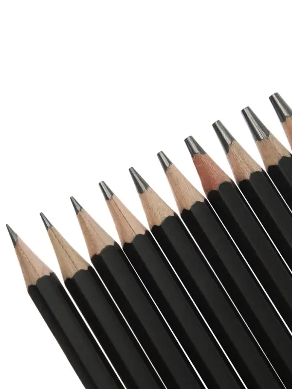 Набор карандашей чернографитных, 11 штук (14 В, 12 В, 10 В, 8 В, 6 В, 5 В, 4 В, 3 В, Н, 2Н, 4Н)
