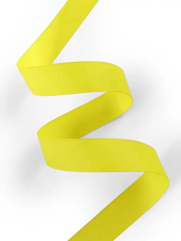 Лента репсовая, 25 мм, 23&plusmn;1 м, жёлтая №15