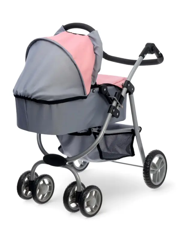 Коляска для кукол зима-лето 2 в 1, регулирует ручка, металлический каркас