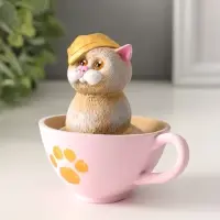 Фигура "Котик в чашке" 10х9х7.5 см