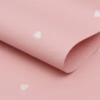 Плёнка в листах для цветов и декора, 58×58±5% см, «Сердечки», нежно - персиковая, 65 мкм