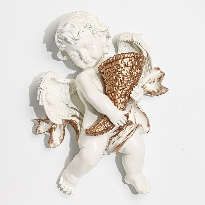 Декор настенный-ваза Декор настенный-ваза "Ангел с рожком", 39 x 28 см, правый