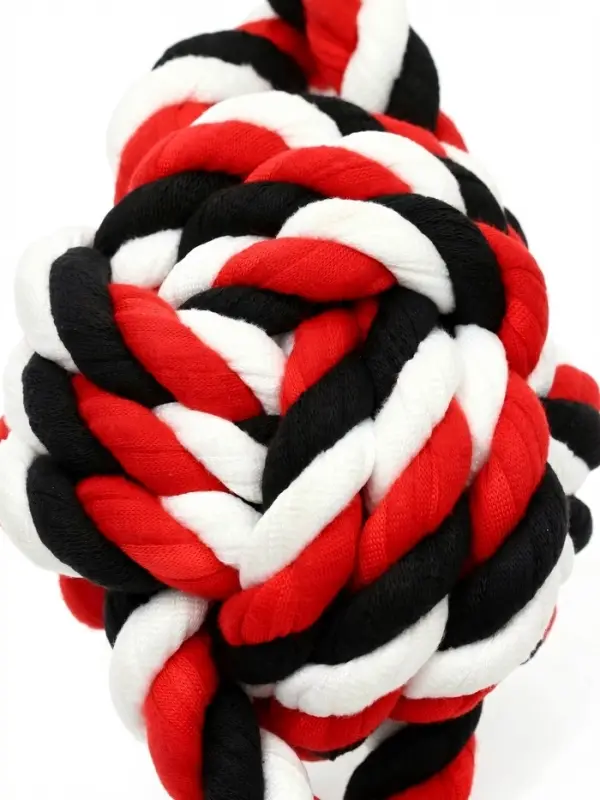 Игрушка для собак канатная &laquo;Мяч с ручками&raquo;, мяч 22 см, до 130 г