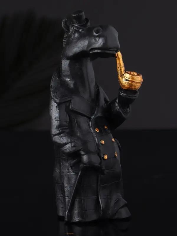 Фигура Фигура "Конь в пальто" 11х5 см, черный