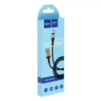 Кабель Hoco X26, microUSB - USB, 2.4 А, 1 м, нейлоновая оплетка, чёрно-золотистый