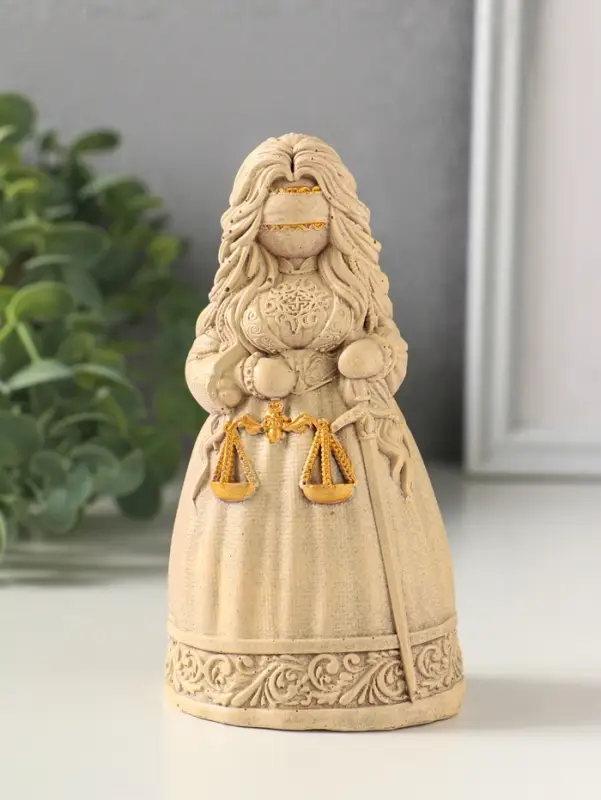 Фигурка гипс &laquo;Берегиня Судебница&raquo;, 13.5&times;7&times;6 см, слоновая кость