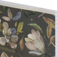 Бизнес-тетрадь Принты А5 48л, клетка, обл. мел. картон, скрепка,Цветы