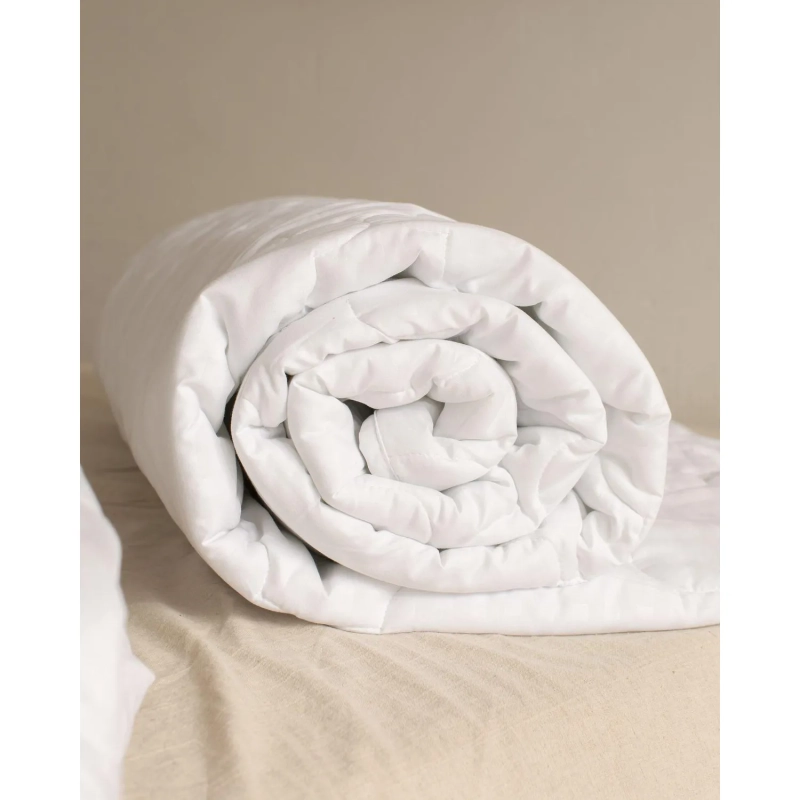 Одеяло Luscan 140х205 стег, кант, 200-250гр/м2 (холлофайбер/микрофибра),бел