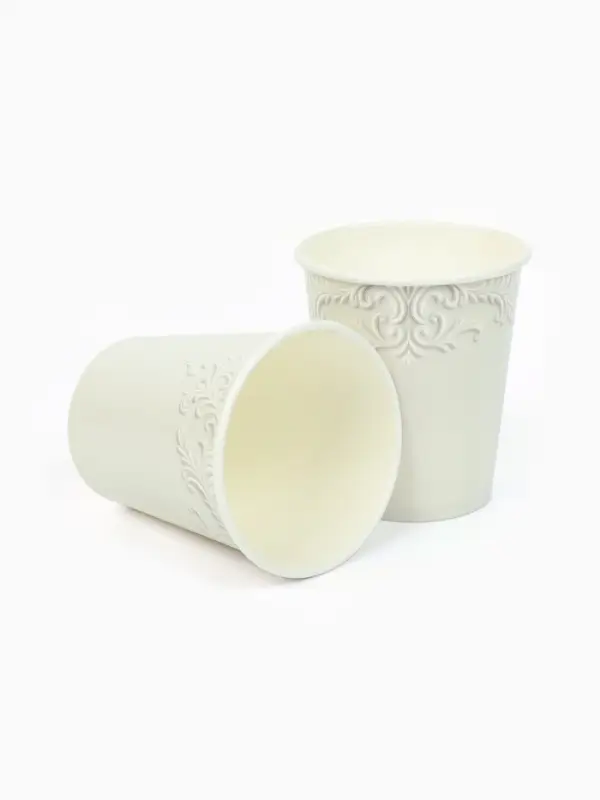 МП Набор бумажной посуды МП Набор бумажной посуды "Керамика белый, узоры", 12 персон