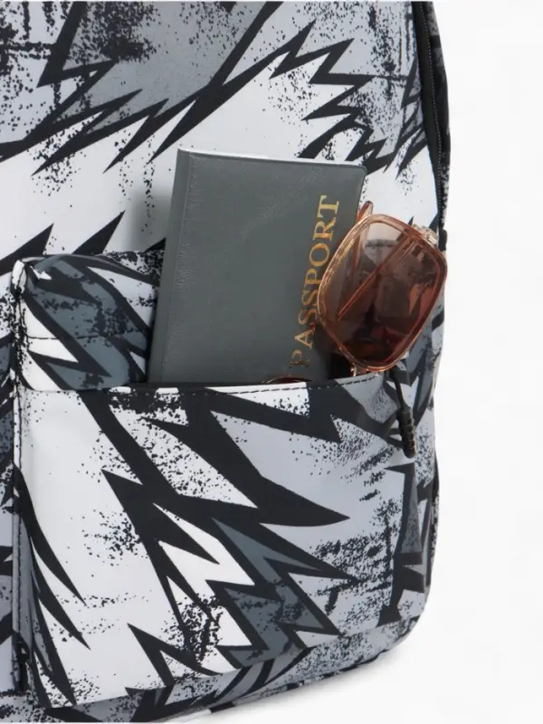 Рюкзак школьный &laquo;Абстракция&raquo;, 3 кармана, размер 30&times;13&times;42 см, чёрный