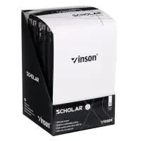 Ручка шариковая Vinson. SCHOLAR, автоматическая, синий стержень, узел 0.7 мм, на масляной основе, резиновый упор, МИКС