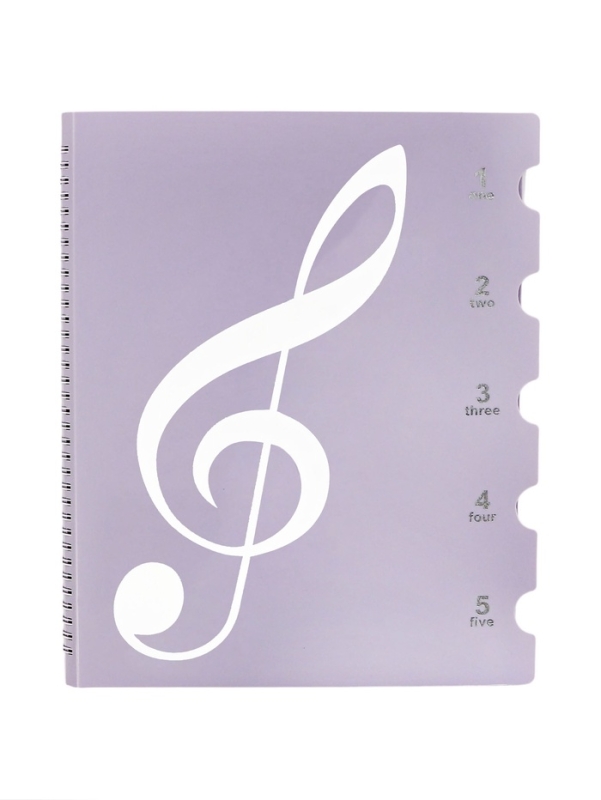 Нотная папка - 10 файлов 20 листов фиолетовая Нотная папка - 10 файлов 20 листов фиолетовая
