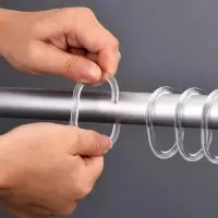 Кольца для штор Доляна, в ванную, пластик, 12 шт., 5.9&times;3.9 см, прозрачные