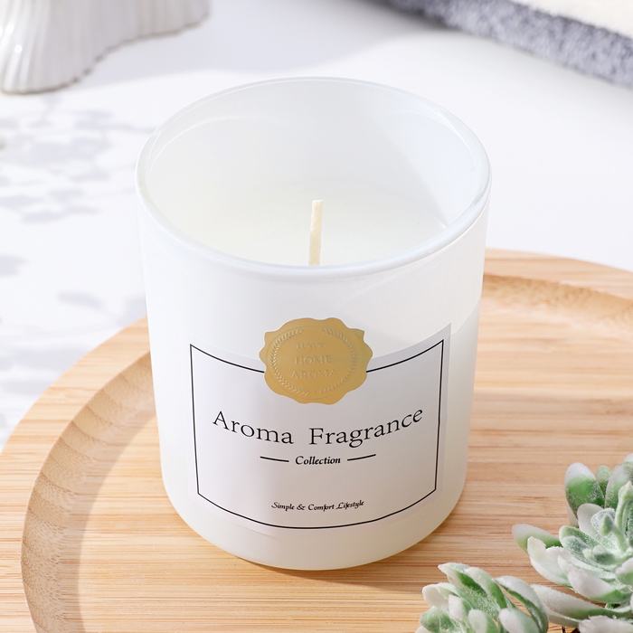 Свеча ароматическая в стакане  Свеча ароматическая в стакане "Aroma candle", 7х8 см, английская груша и фрезия