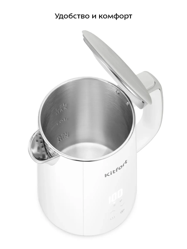 Чайник электрический с терморегулятором КТ-6718 - 1,5 л