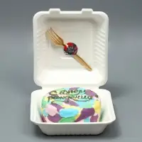 Коробка для бенто - торта с вилкой &laquo;Для тебя&raquo;, 21&times;20&times;7.5 см, кондитерская