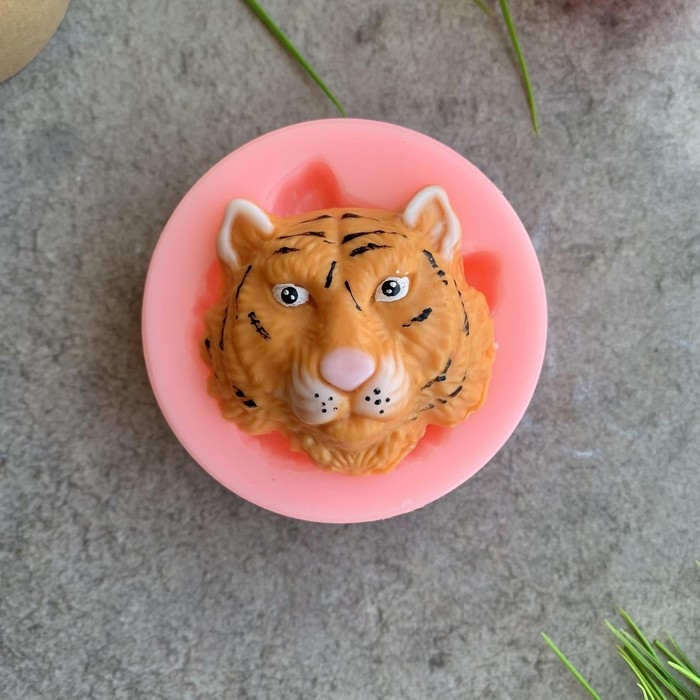 Силиконовая форма «Морда тигра маленькая 2D» S Силиконовая форма «Морда тигра маленькая 2D» S
