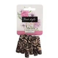 Резинки для волос &laquo;Спорт принт&raquo;, набор 6 шт., полосы, 3.5 см, тёмно-коричневые