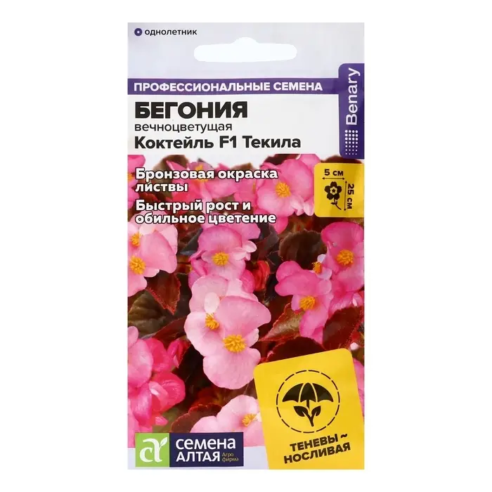 Семена цветов Бегония Коктейль F1 Текила вечноцветущая, ц/п, 5 шт. Семена цветов Бегония Коктейль F1 Текила вечноцветущая, ц/п, 5 шт.