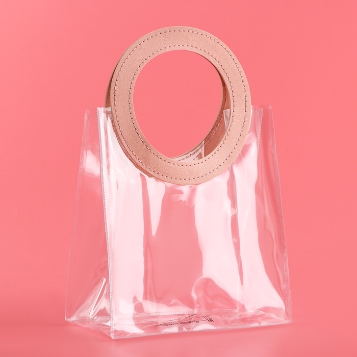 Пакет подарочный из ПВХ, розовый, 20 х 18 х 10 см Пакет подарочный из ПВХ, розовый, 20 х 18 х 10 см