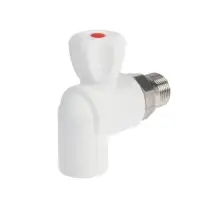 Кран шаровой для радиатора ZEIN engr, полипропиленовый, угловой, d=25 мм &times; 3/4"