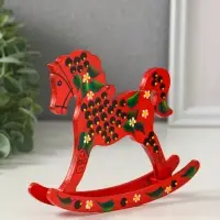 Фигурка дерево &laquo;Лошадка - качалка&raquo;, 12&times;15 см, ручная роспись