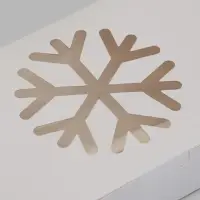 Коробка новогодняя складная &laquo;Снежинка&raquo;, 20&times;12&times;4 см, белая