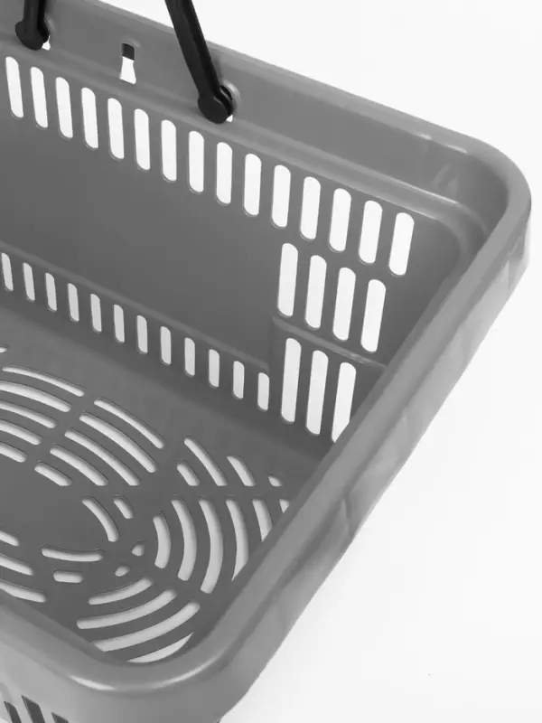 Корзина покупательская пластиковая 20 л, серая