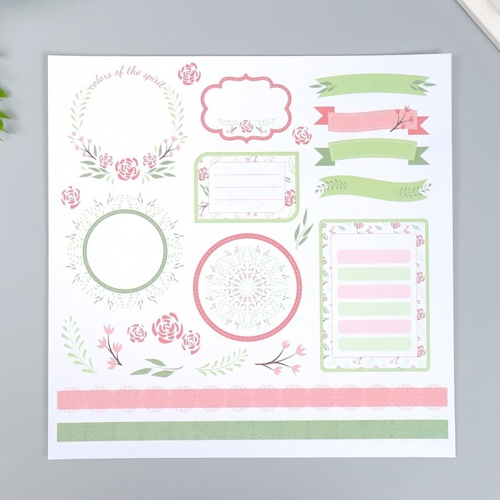 Бумага для скрапбукинга 30х30 см Бумага для скрапбукинга 30х30 см "Нежность природы", двусторонняя, 12 листов, 12 дизайнов, 1