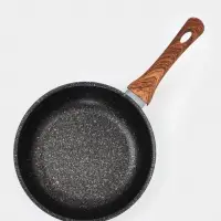 Сковорода KUKMARA Granit Ultra original, d=24 см, пластиковая ручка, антипригарное покрытие, литой алюминий, коричневая