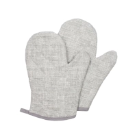 Набор кух. (рукавица стег.18х28см -2шт), рогожка, 160г/м2, Рант серый