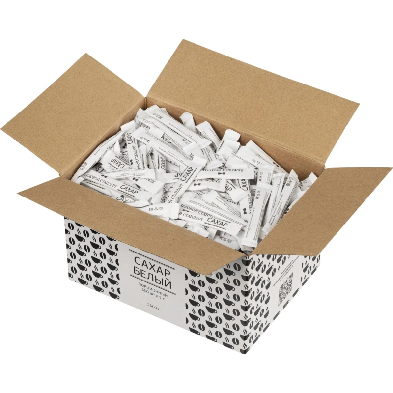 Сахар порционный в стиках Деловой стандарт 5 гр (500 шт/уп.)