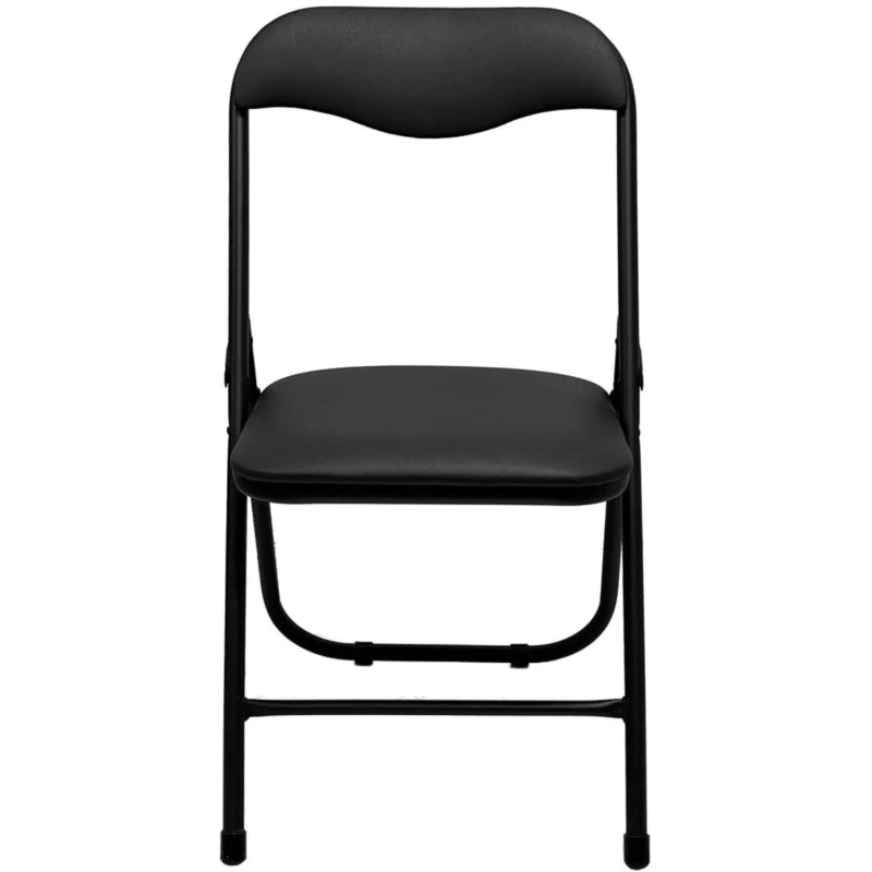Стул складной КО_  РС01.00.04 к/з черный, каркас черный