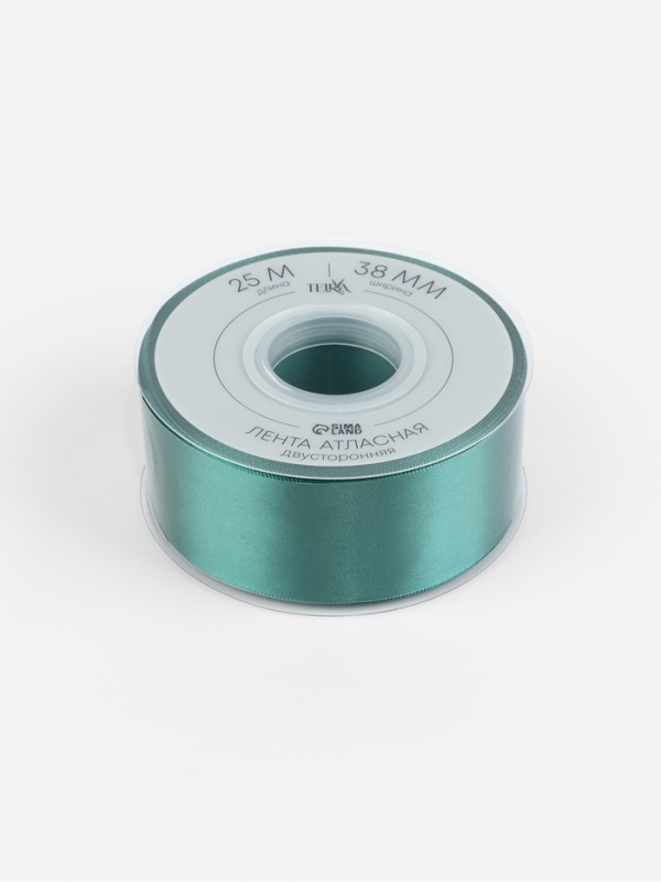 Лента атласная двухсторонняя №0589 38мм*25±1м изумрудный TR Лента атласная двухсторонняя №0589 38мм*25±1м изумрудный TR