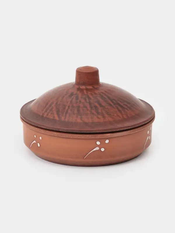 Жаровня с крышкой &laquo;Одуванчик&raquo;, 450 мл, красная глина