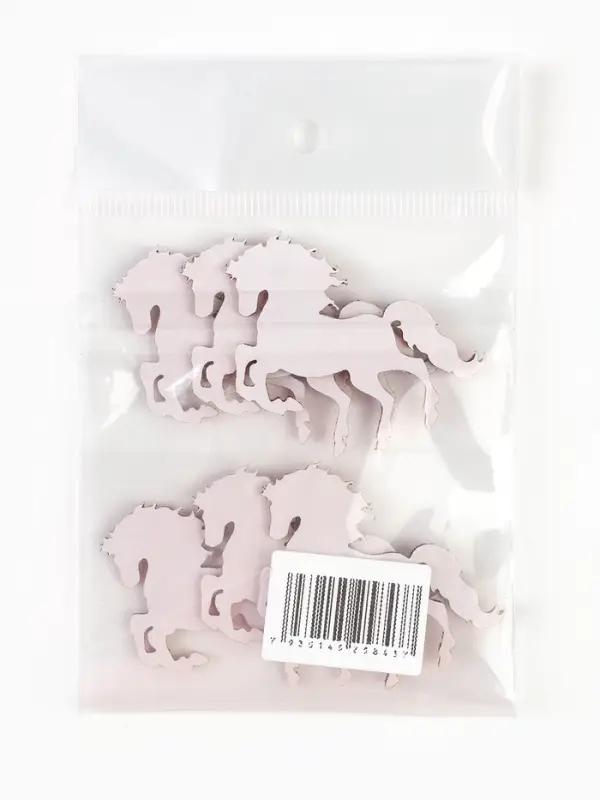 Декор Декор "Лошадки" на клеевой основе, цвет красный, набор 6 шт.