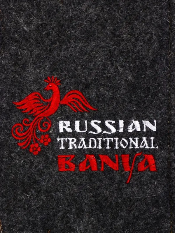 Рукавица для бани вышивка Рукавица для бани вышивка "Русские традиции", темная