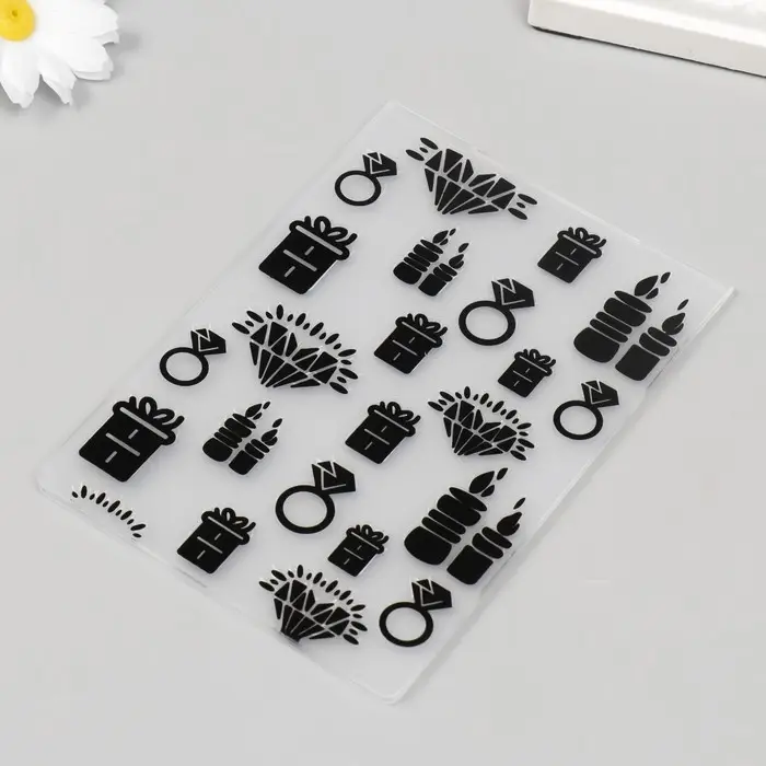 Трафарет для эмбосирования пластик Трафарет для эмбосирования пластик "Гламур" 14,5х10,5 см