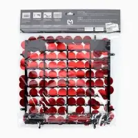 Панель с пайетками для фотозоны, круглые, 30&times;30 см, красная