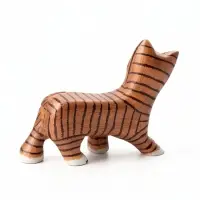 Фигурка &laquo;Полосатая кошка&raquo;, 11&times;3&times;9 см, дерево, МИКС