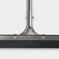 Водосгон для пола с металлическим черенком, основание нержавеющая сталь, одинарная резинка, 55 см